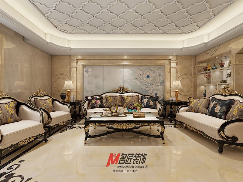 揭陽市揭西金湖尚府歐式風格三居室裝修案例