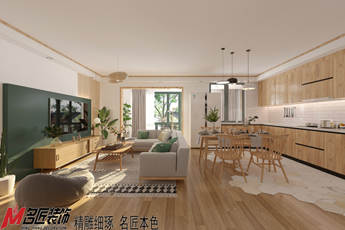 桂林市興進上郡日式風格三居室裝修案例