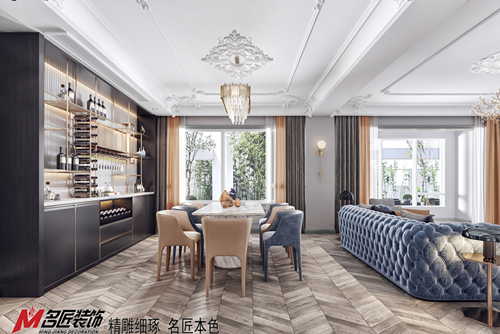 桂林市興進景園輕奢風格四居室裝修案例