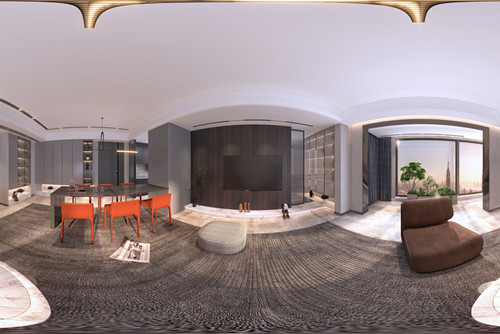 寧波市堇天府現代簡約風格三居室裝修案例